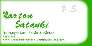 marton salanki business card