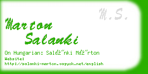 marton salanki business card